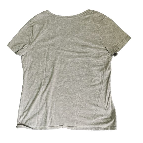 Time and Tru T-Shirt V Neck Gray Stretch Soft Cotton L 12 14 Womens Athleisure - Picture 6 of 9